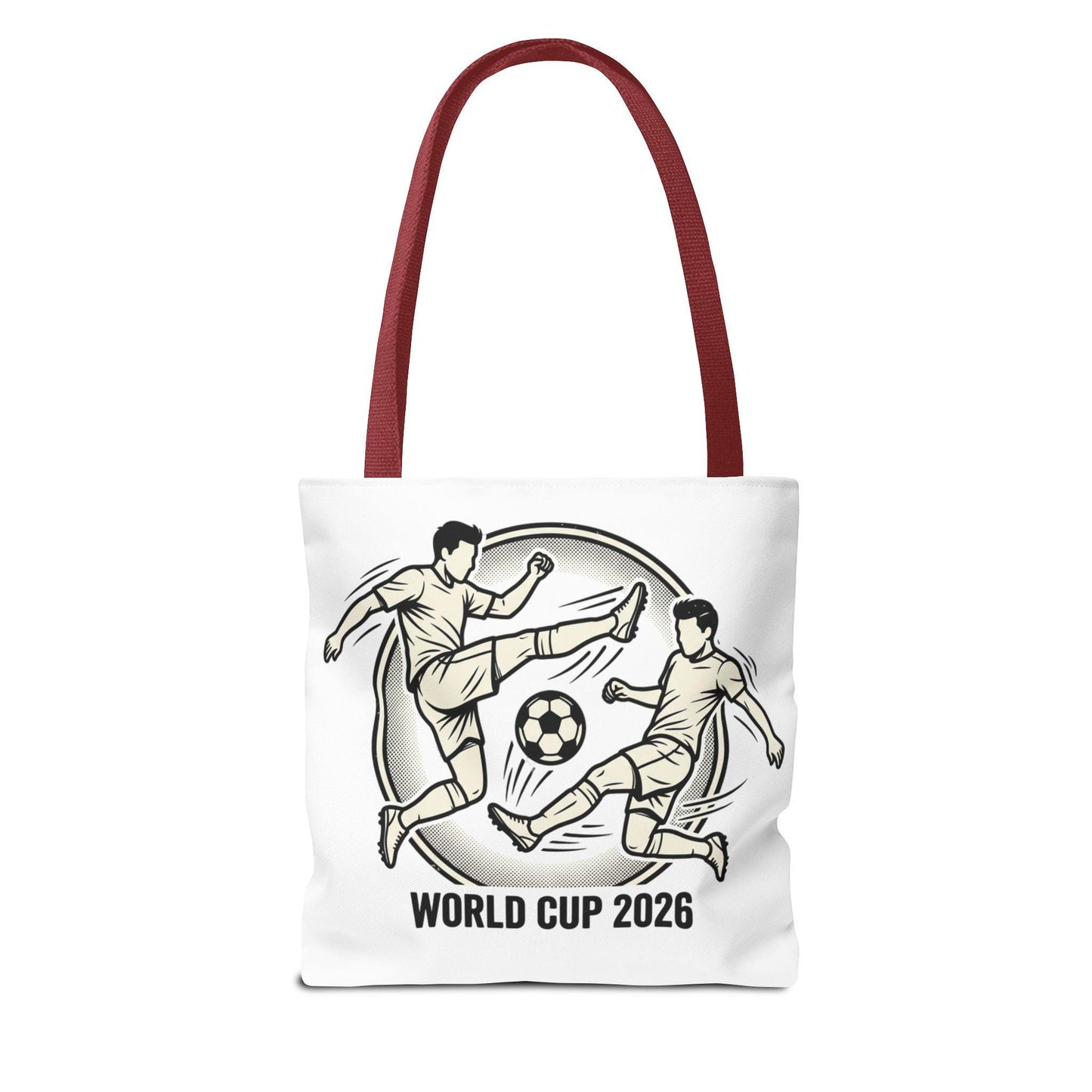 World Cup 2026 Soccer Tote Bag — Vintage Football Players AOP Reusable Bag