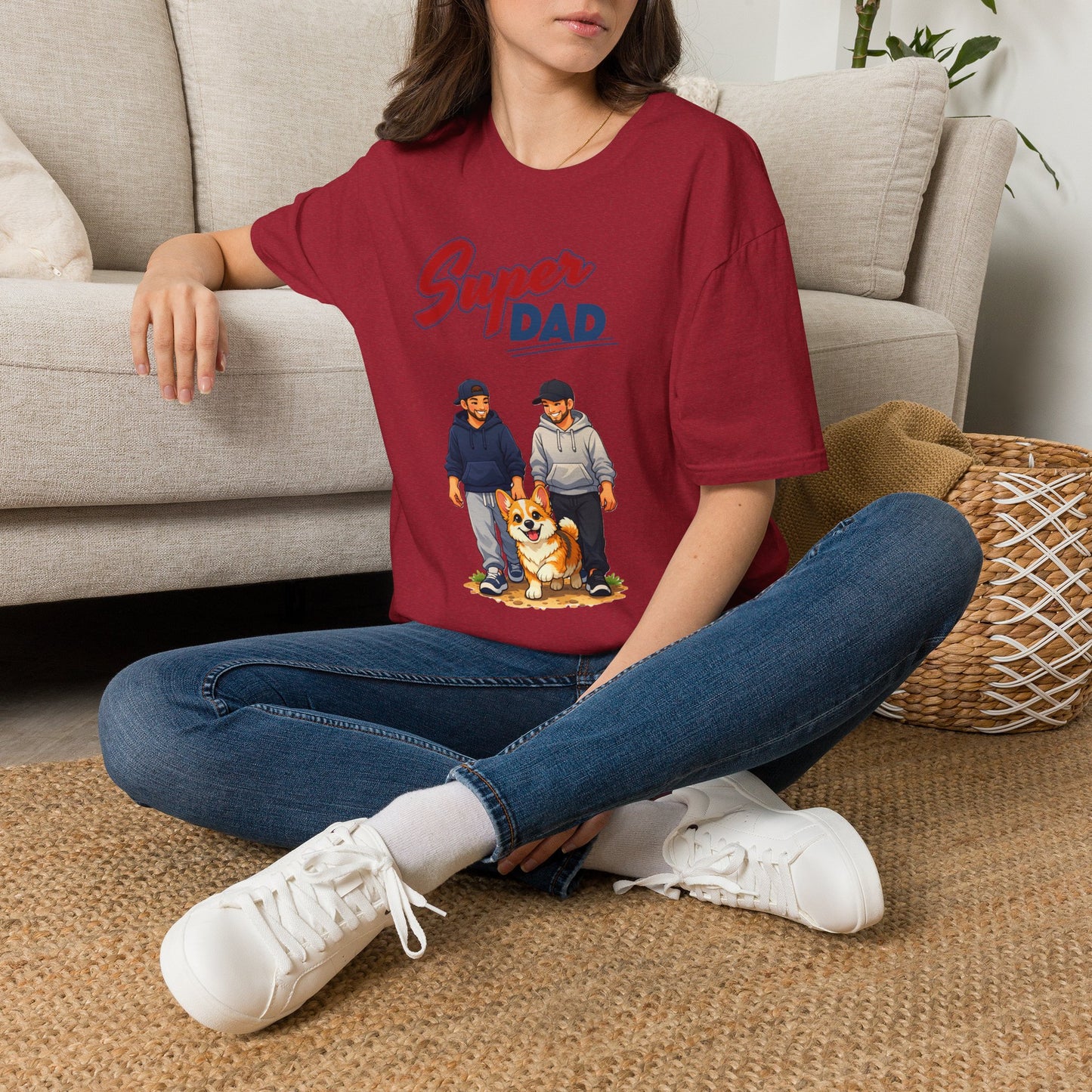 Super Dad Dog T-Shirt — Father & Son Dog Lover Tee Gay