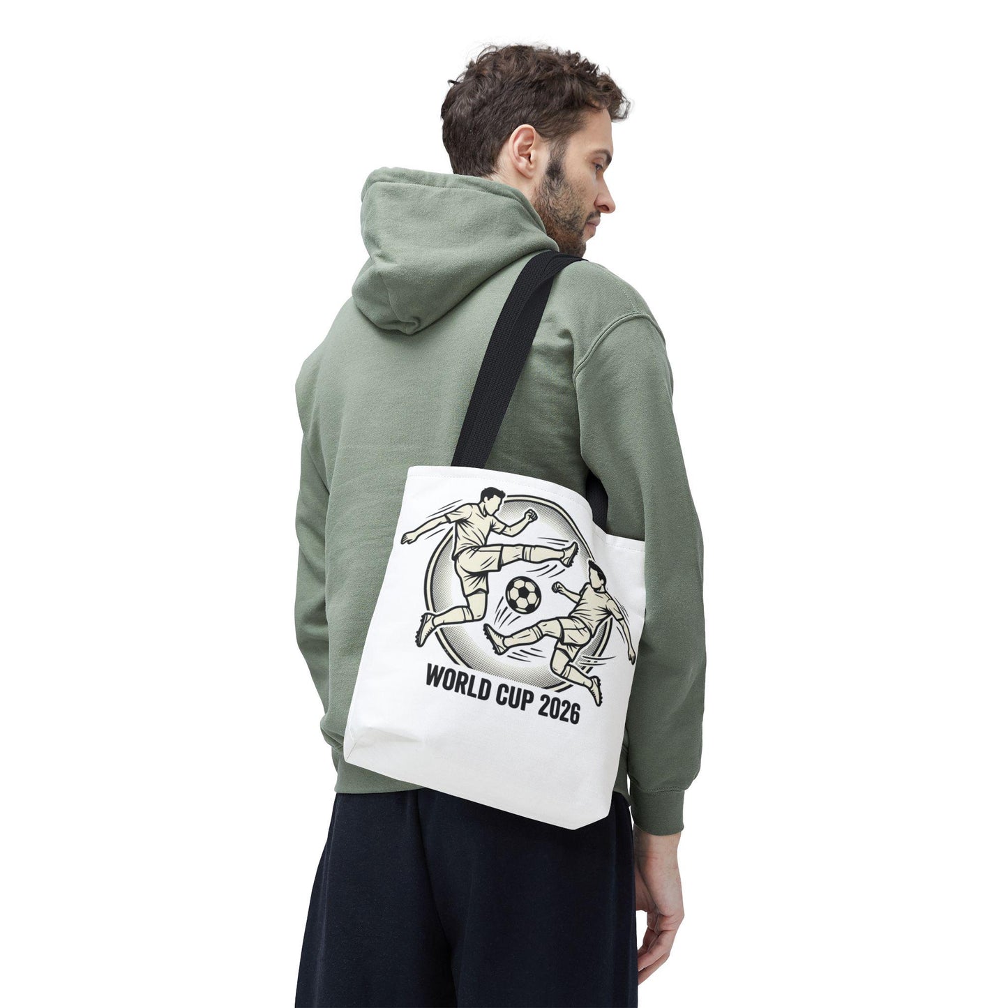 World Cup 2026 Soccer Tote Bag — Vintage Football Players AOP Reusable Bag