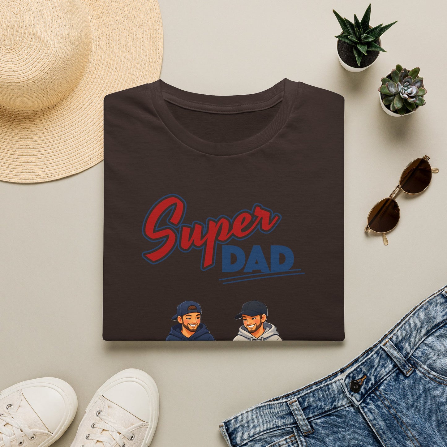 Super Dad Dog T-Shirt — Father & Son Dog Lover Tee Gay