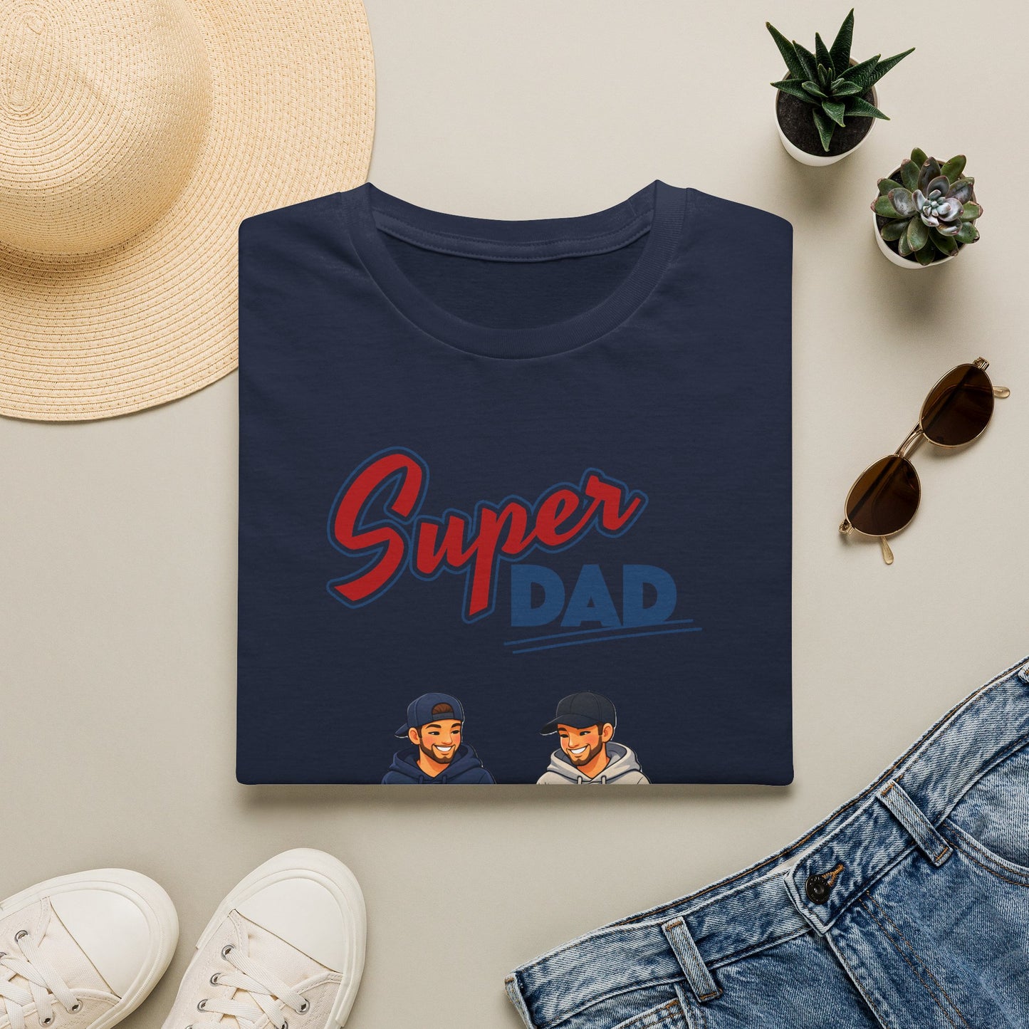 Super Dad Dog T-Shirt — Father & Son Dog Lover Tee Gay
