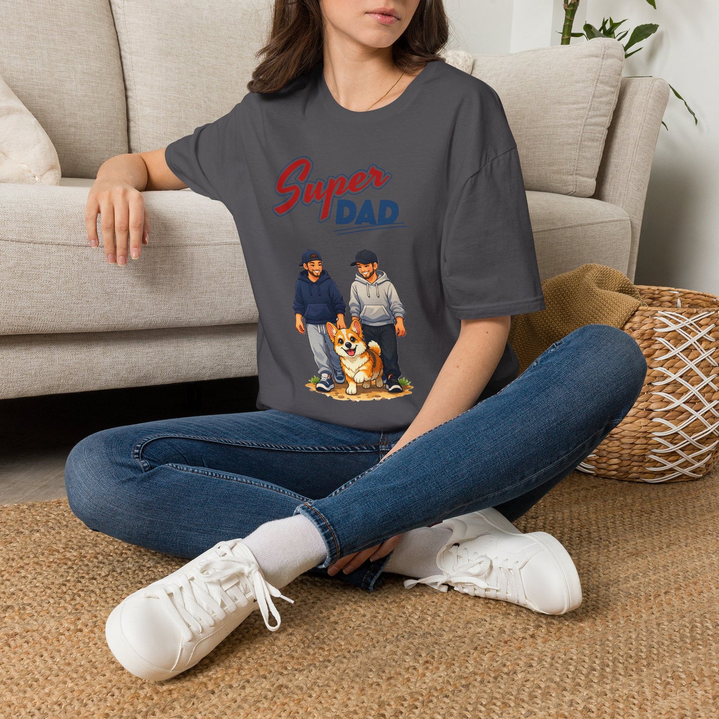 Super Dad Dog T-Shirt — Father & Son Dog Lover Tee Gay