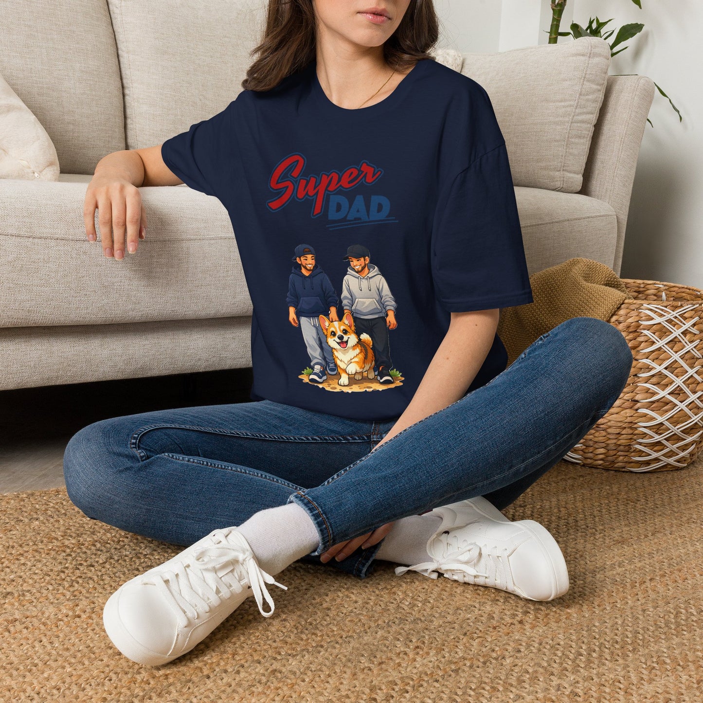 Super Dad Dog T-Shirt — Father & Son Dog Lover Tee Gay