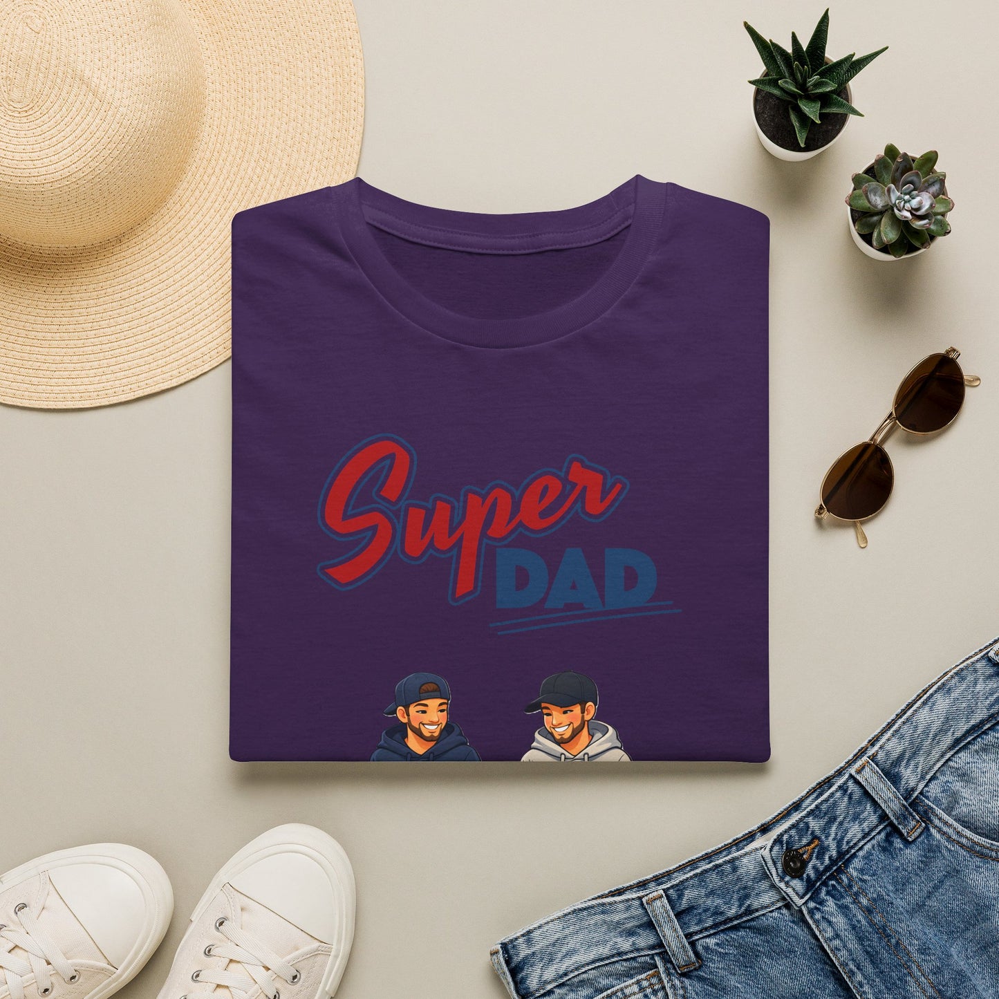 Super Dad Dog T-Shirt — Father & Son Dog Lover Tee Gay