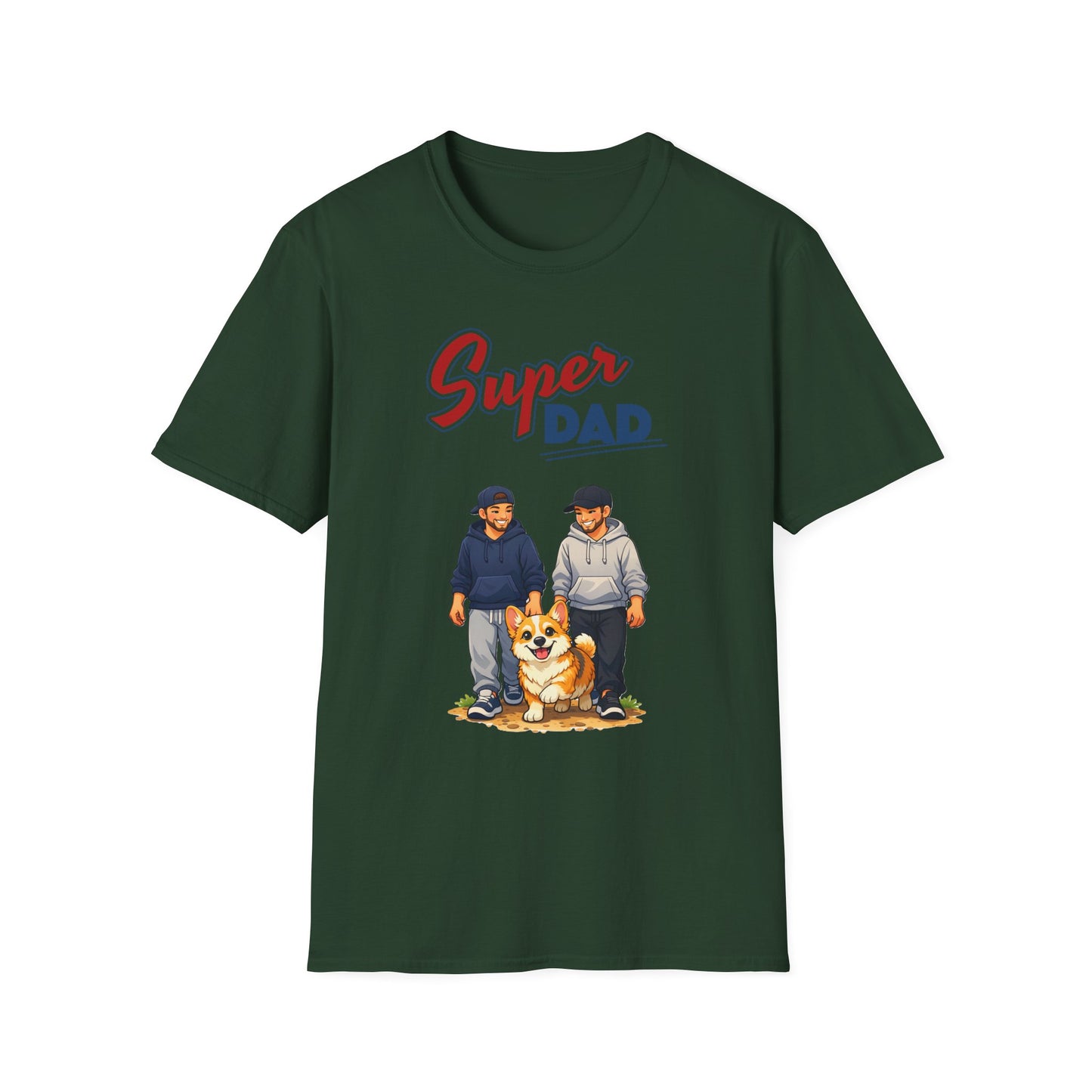 Super Dad Dog T-Shirt — Father & Son Dog Lover Tee Gay