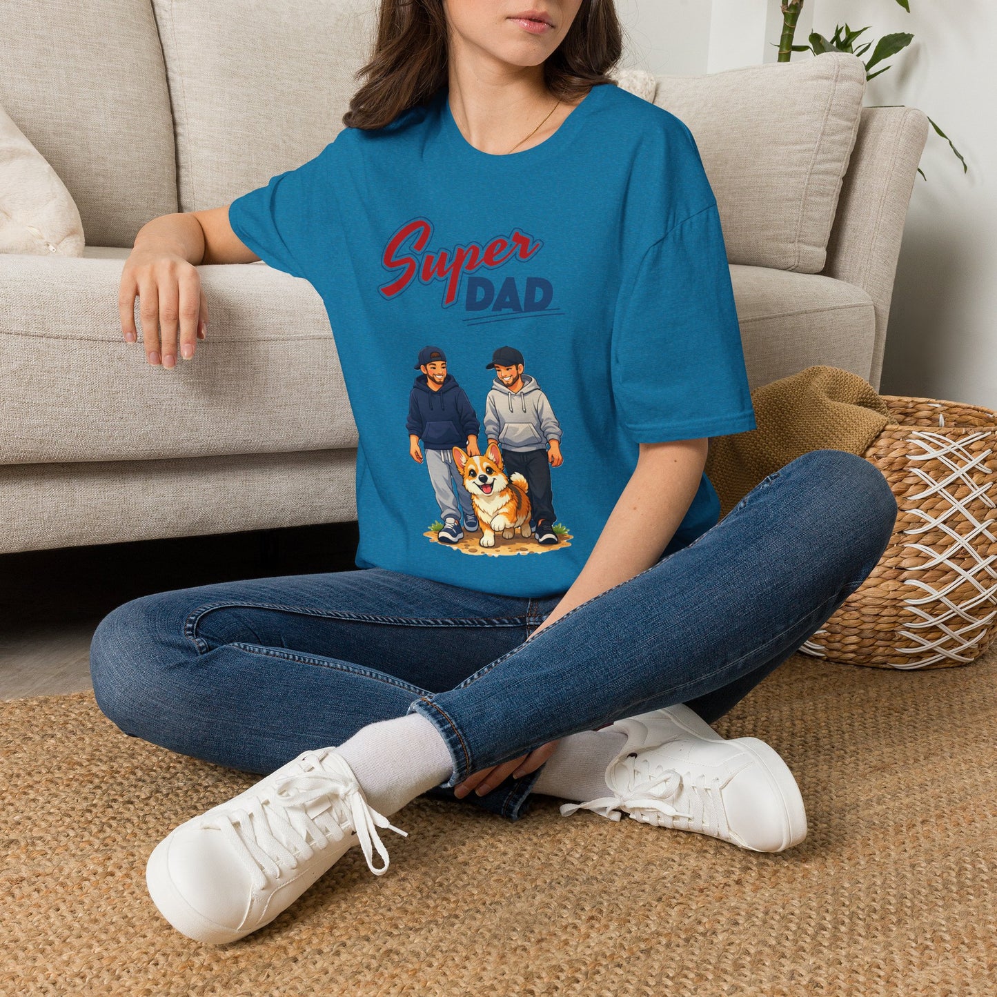 Super Dad Dog T-Shirt — Father & Son Dog Lover Tee Gay