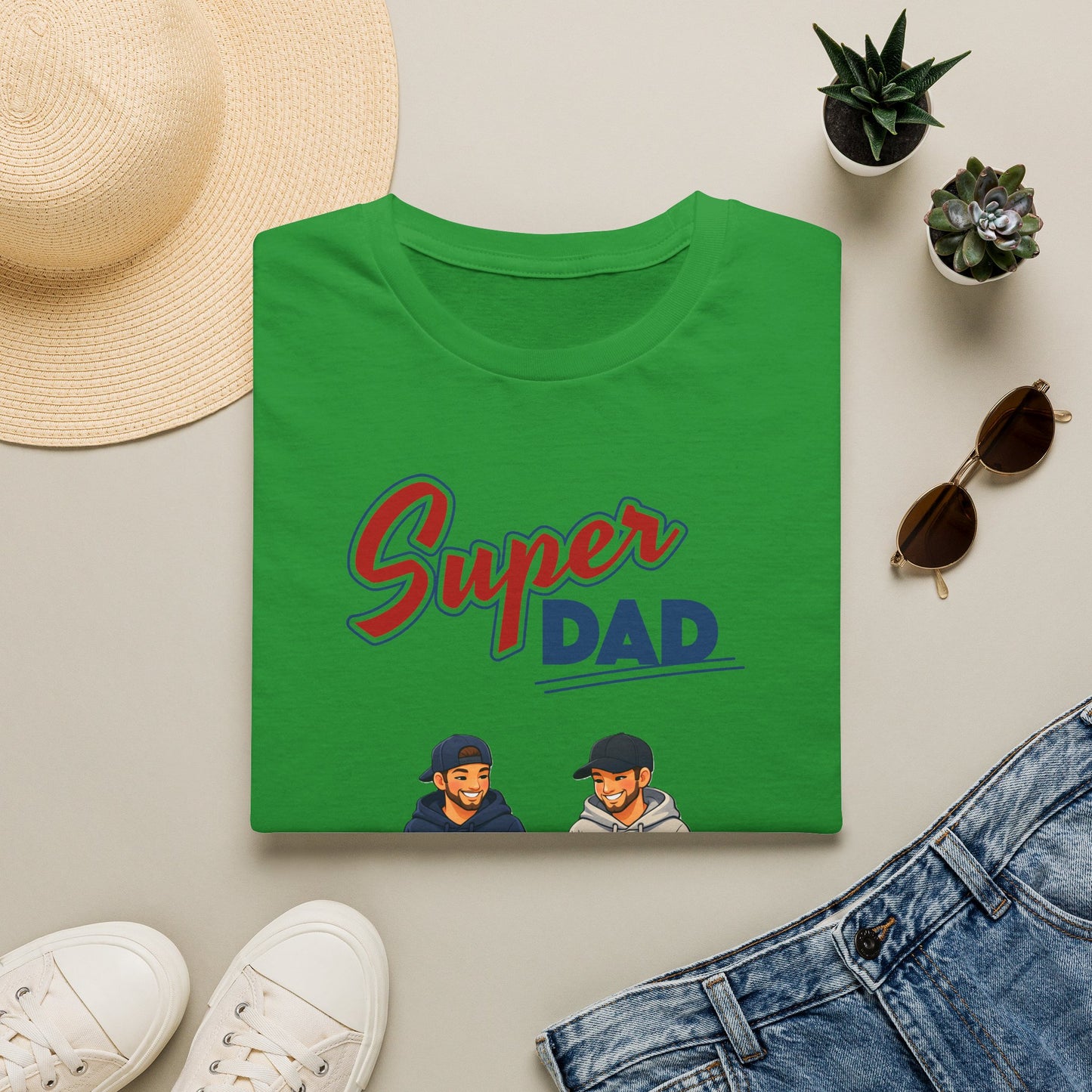 Super Dad Dog T-Shirt — Father & Son Dog Lover Tee Gay