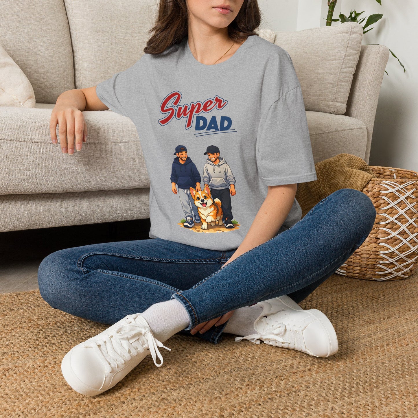 Super Dad Dog T-Shirt — Father & Son Dog Lover Tee Gay