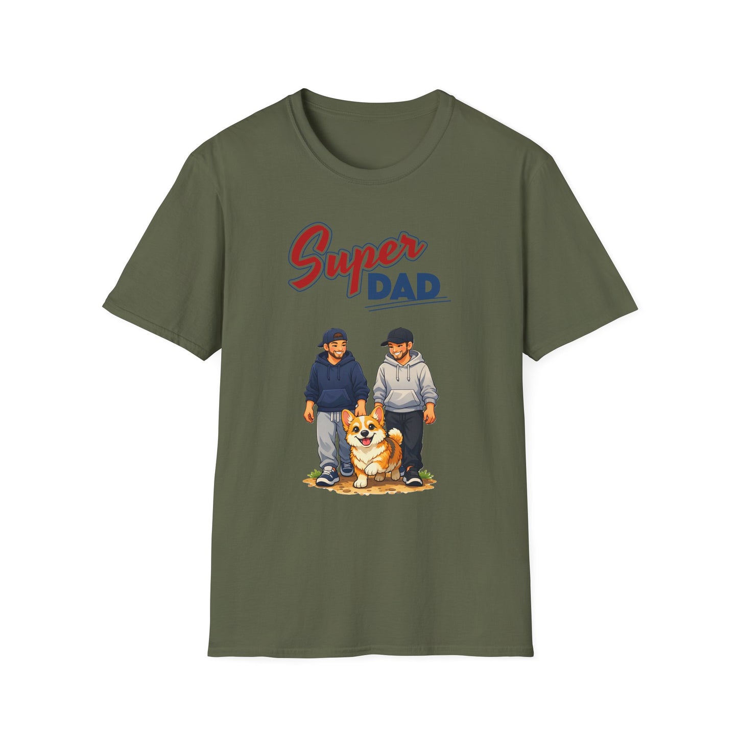 Super Dad Dog T-Shirt — Father & Son Dog Lover Tee Gay