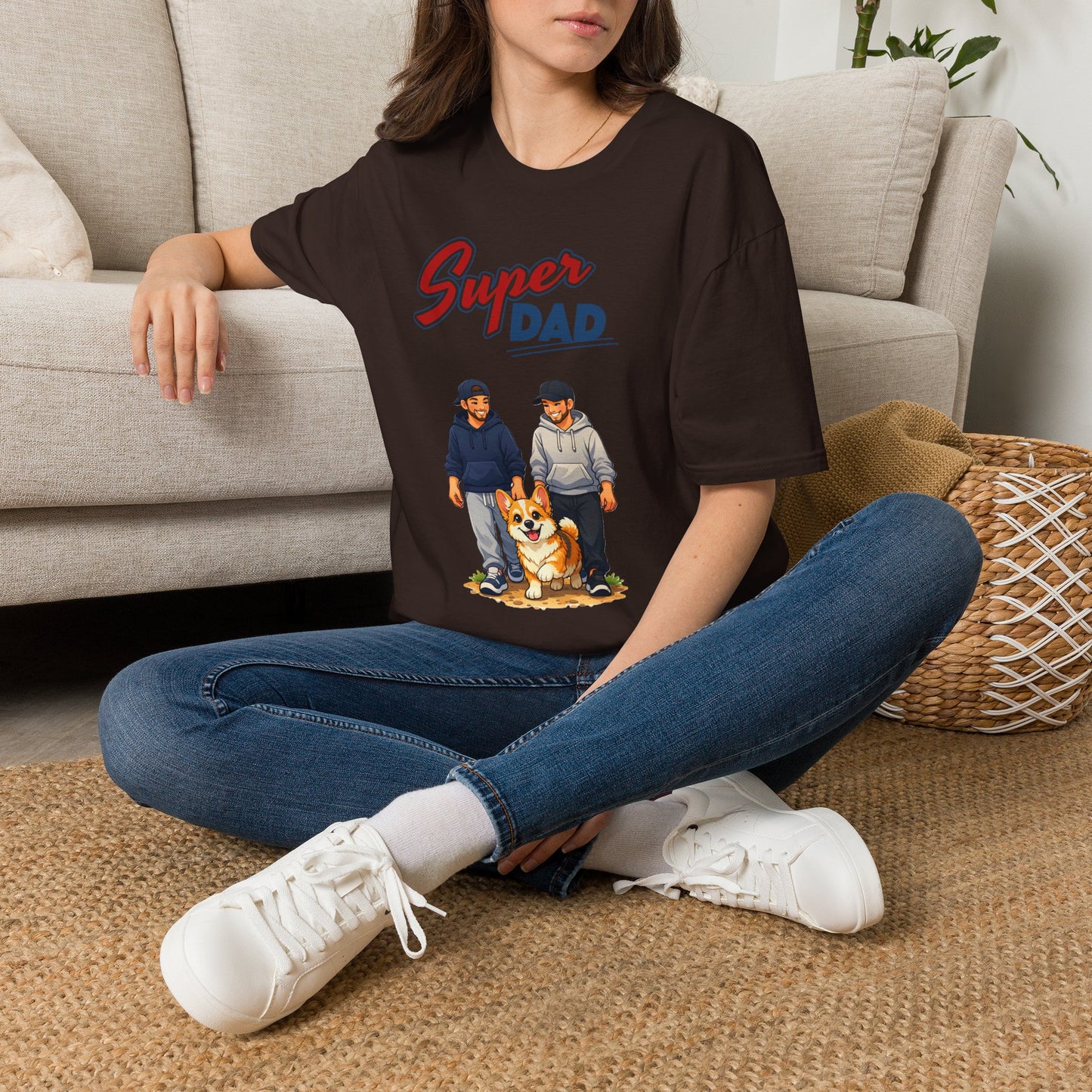 Super Dad Dog T-Shirt — Father & Son Dog Lover Tee Gay