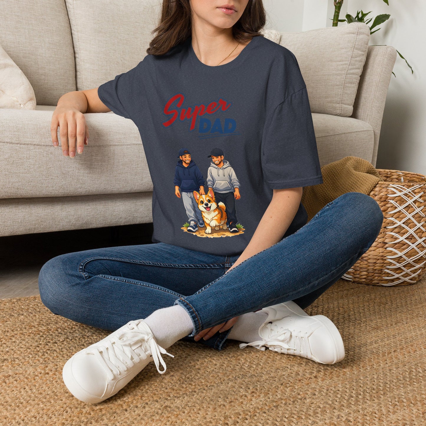 Super Dad Dog T-Shirt — Father & Son Dog Lover Tee Gay