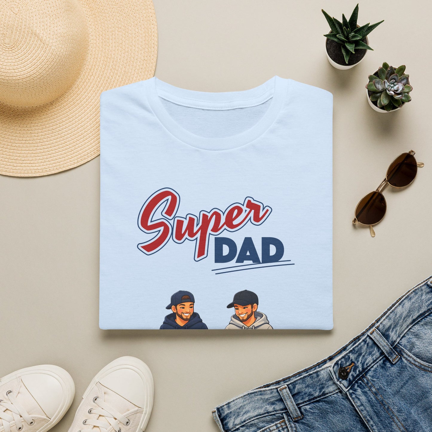 Super Dad Dog T-Shirt — Father & Son Dog Lover Tee Gay