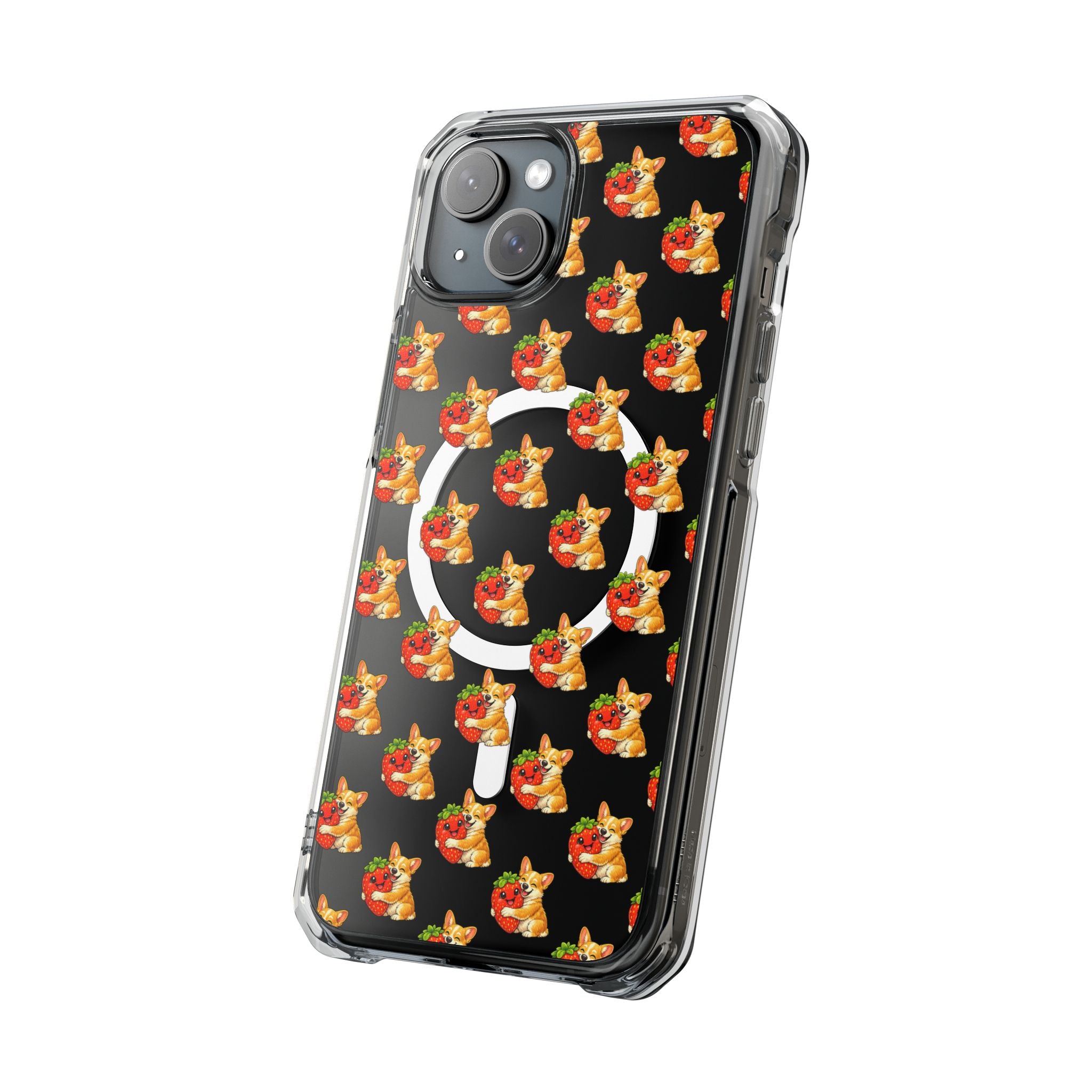 Dog Strawberry Magnetic Phone Case