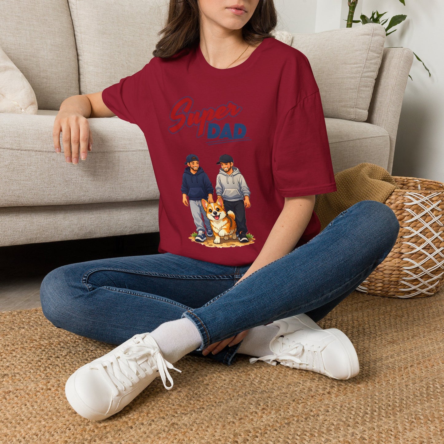 Super Dad Dog T-Shirt — Father & Son Dog Lover Tee Gay