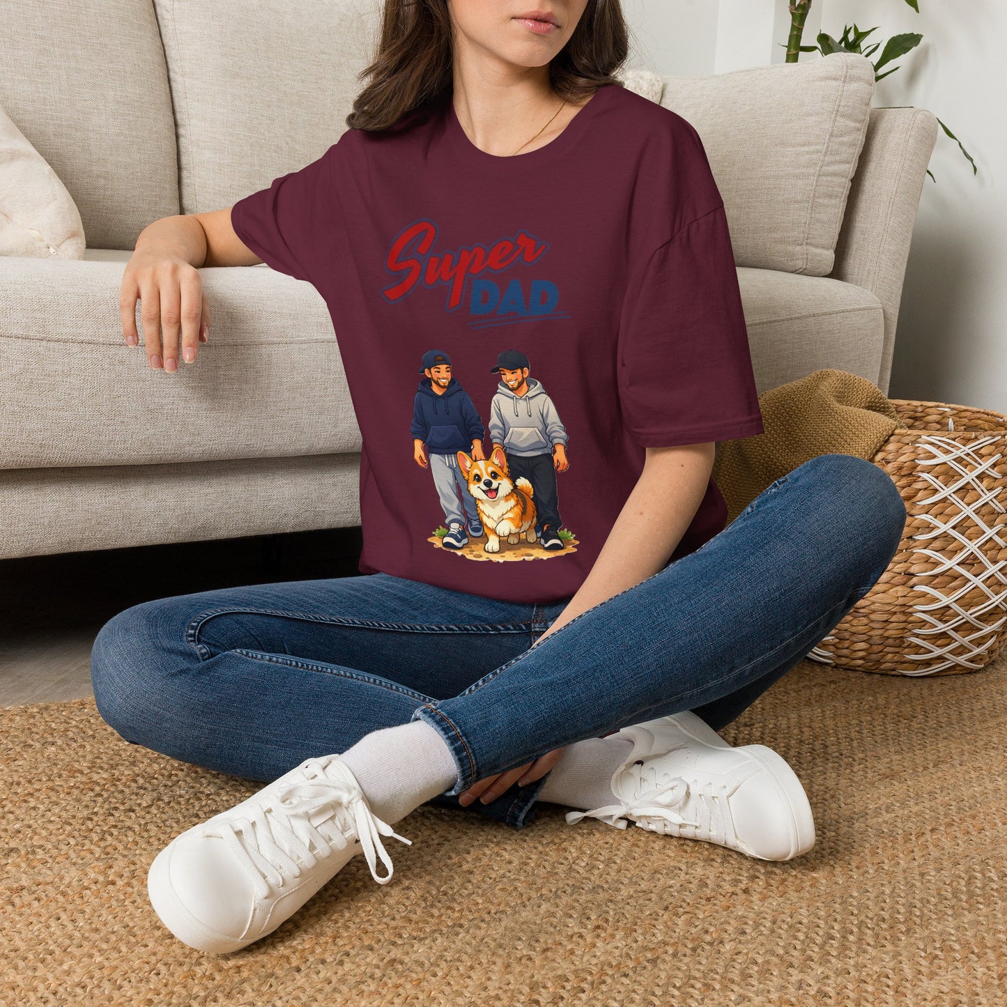 Super Dad Dog T-Shirt — Father & Son Dog Lover Tee Gay