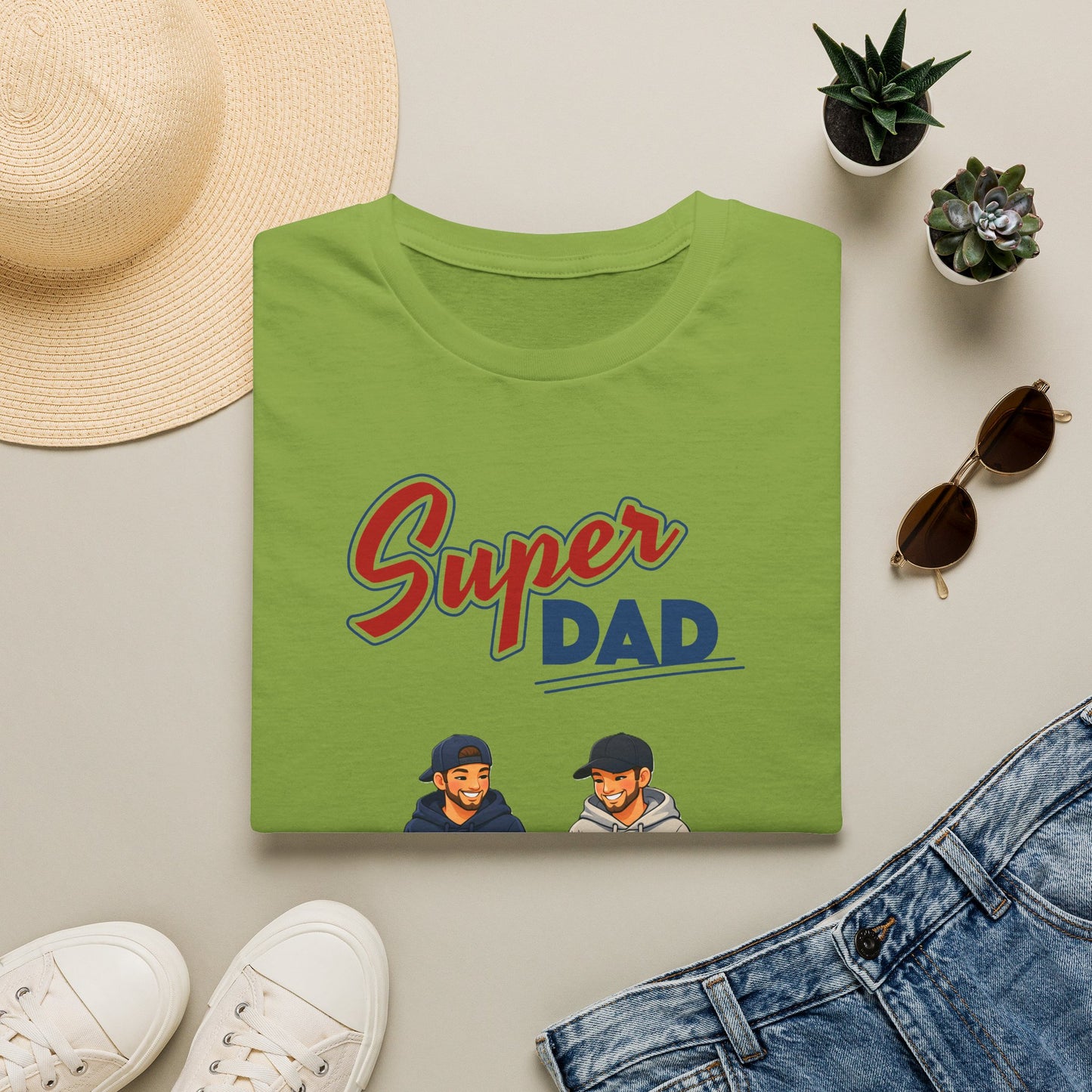 Super Dad Dog T-Shirt — Father & Son Dog Lover Tee Gay