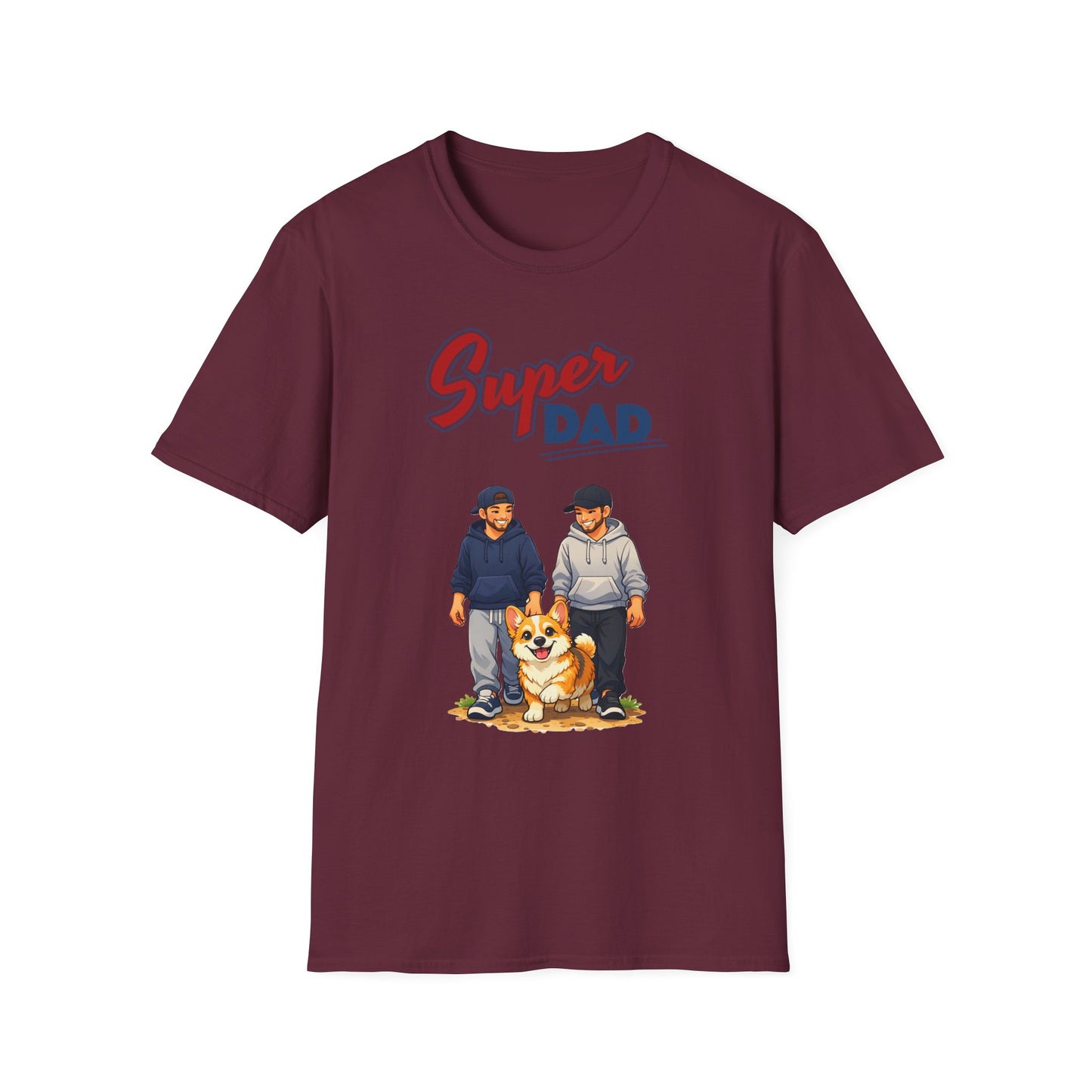 Super Dad Dog T-Shirt — Father & Son Dog Lover Tee Gay