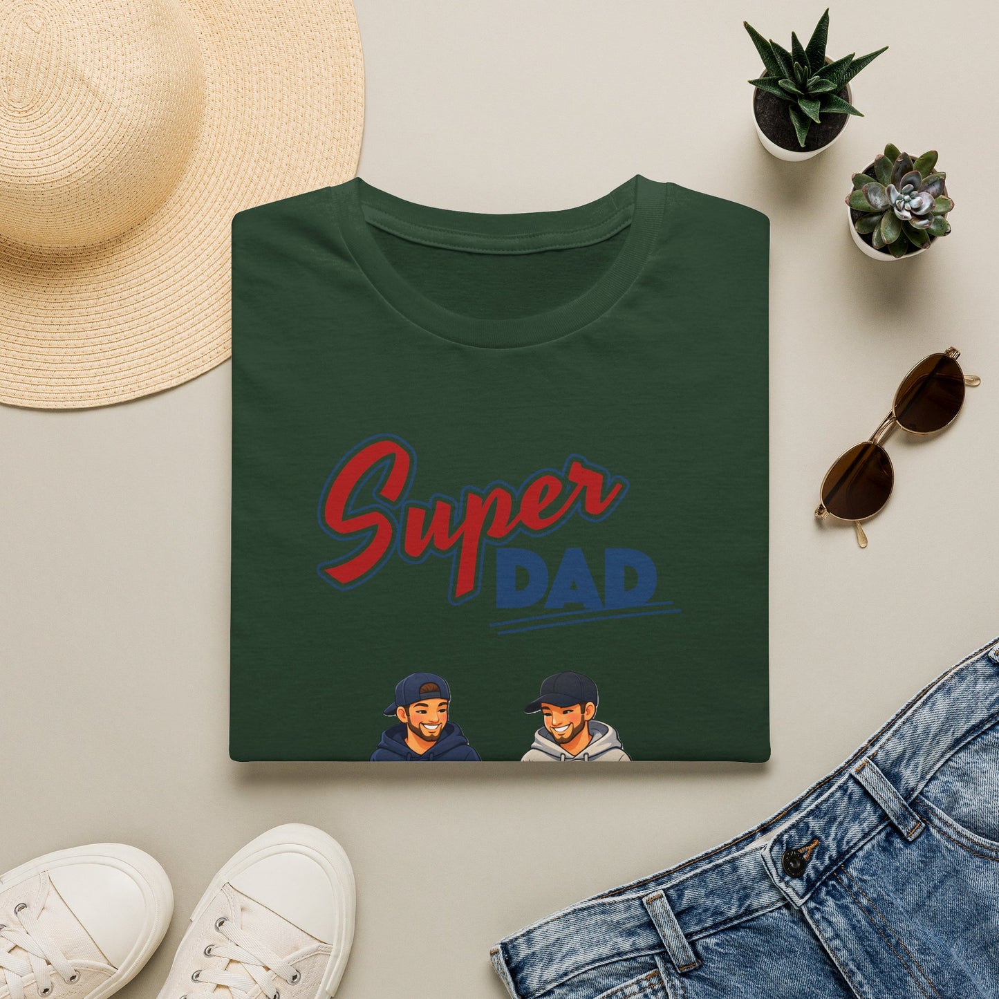 Super Dad Dog T-Shirt — Father & Son Dog Lover Tee Gay