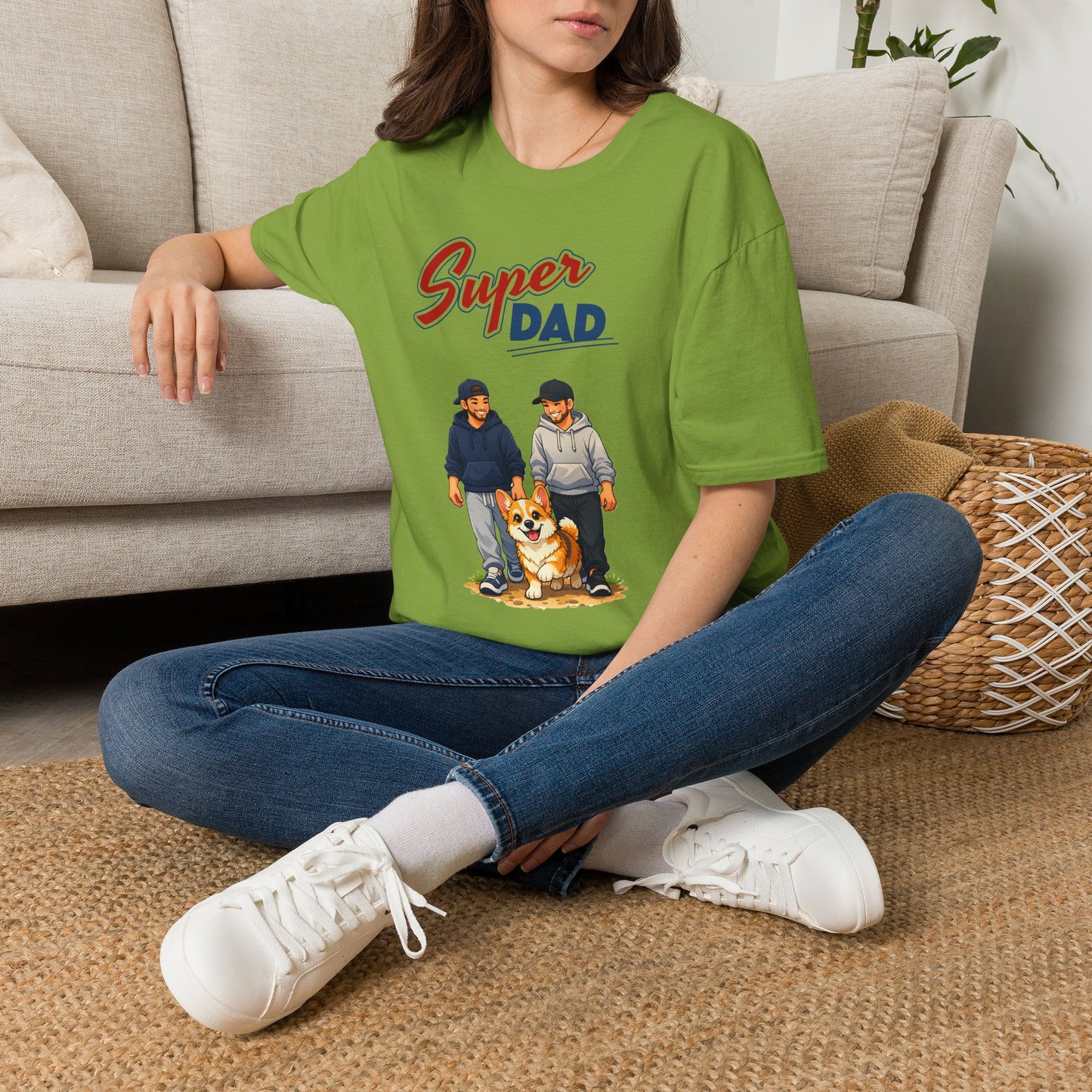 Super Dad Dog T-Shirt — Father & Son Dog Lover Tee Gay