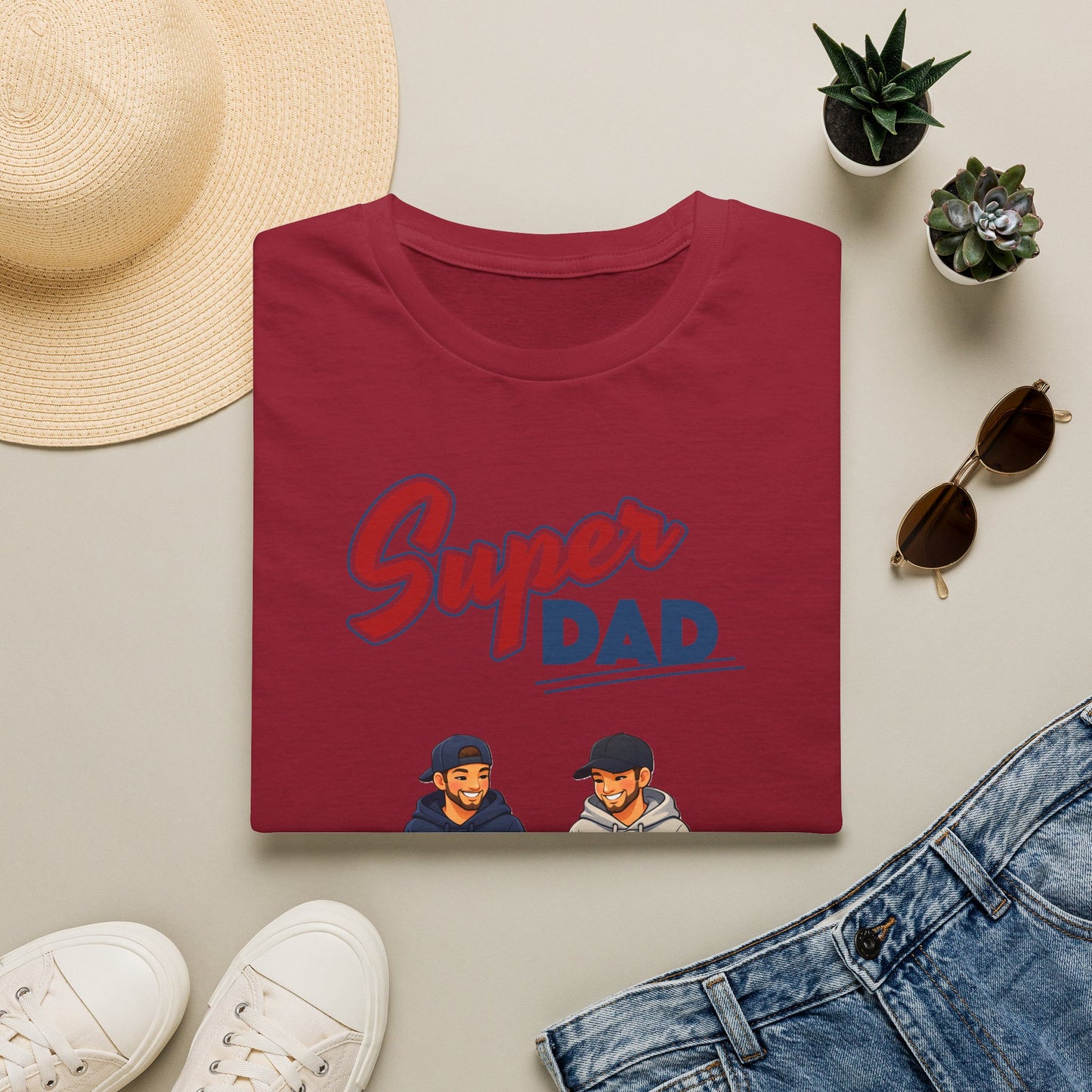 Super Dad Dog T-Shirt — Father & Son Dog Lover Tee Gay