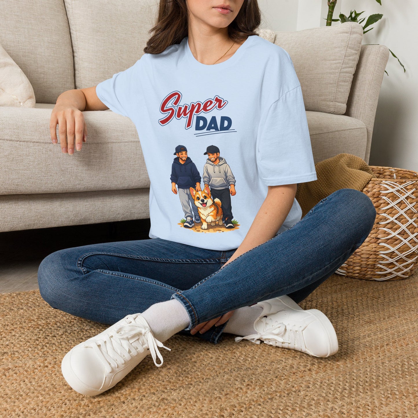Super Dad Dog T-Shirt — Father & Son Dog Lover Tee Gay