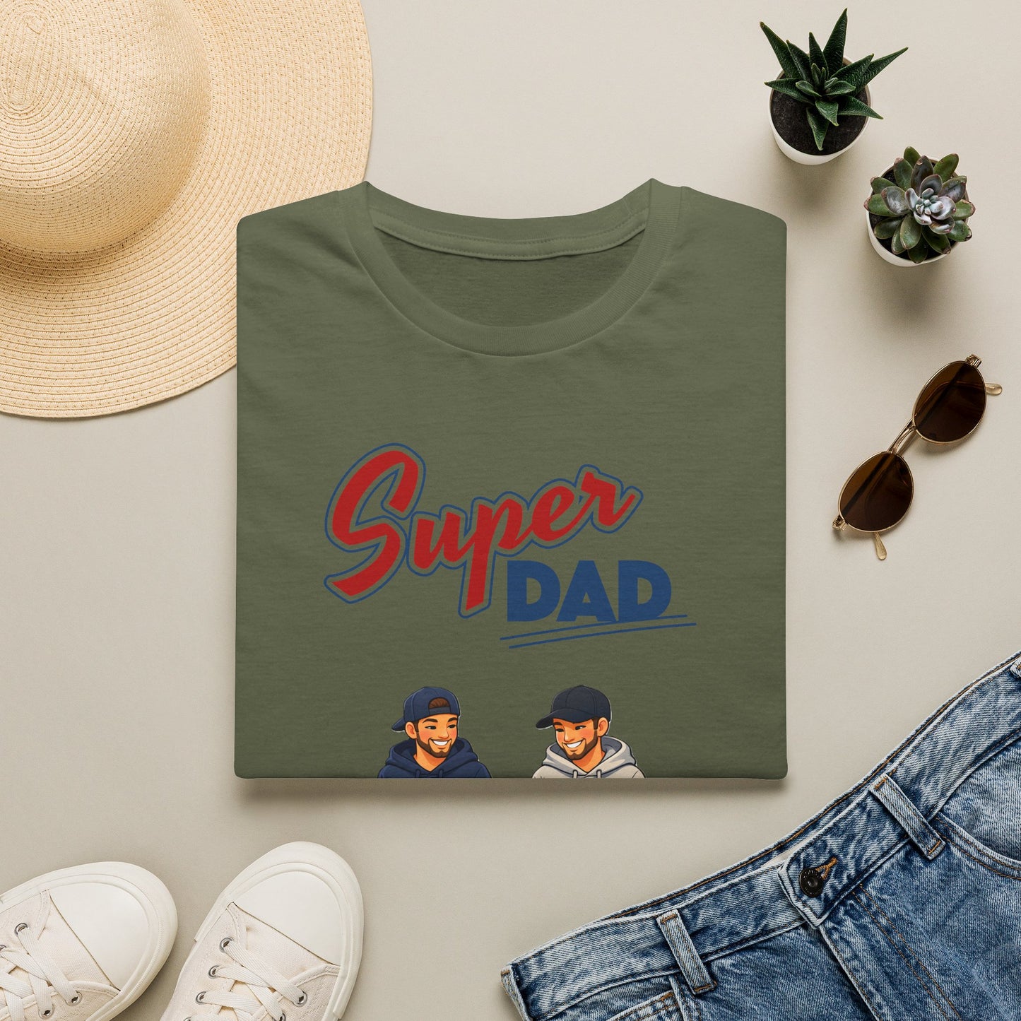 Super Dad Dog T-Shirt — Father & Son Dog Lover Tee Gay