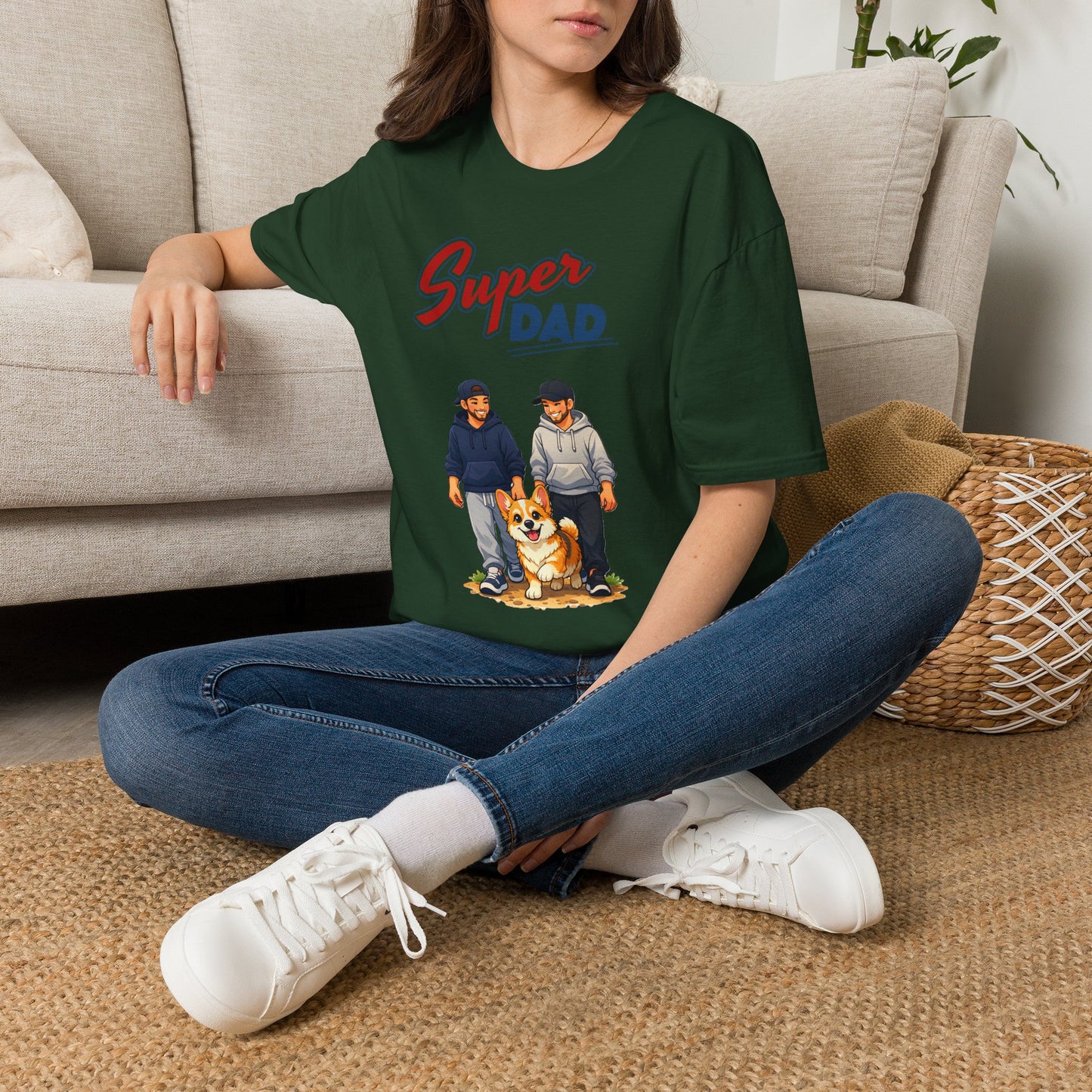 Super Dad Dog T-Shirt — Father & Son Dog Lover Tee Gay