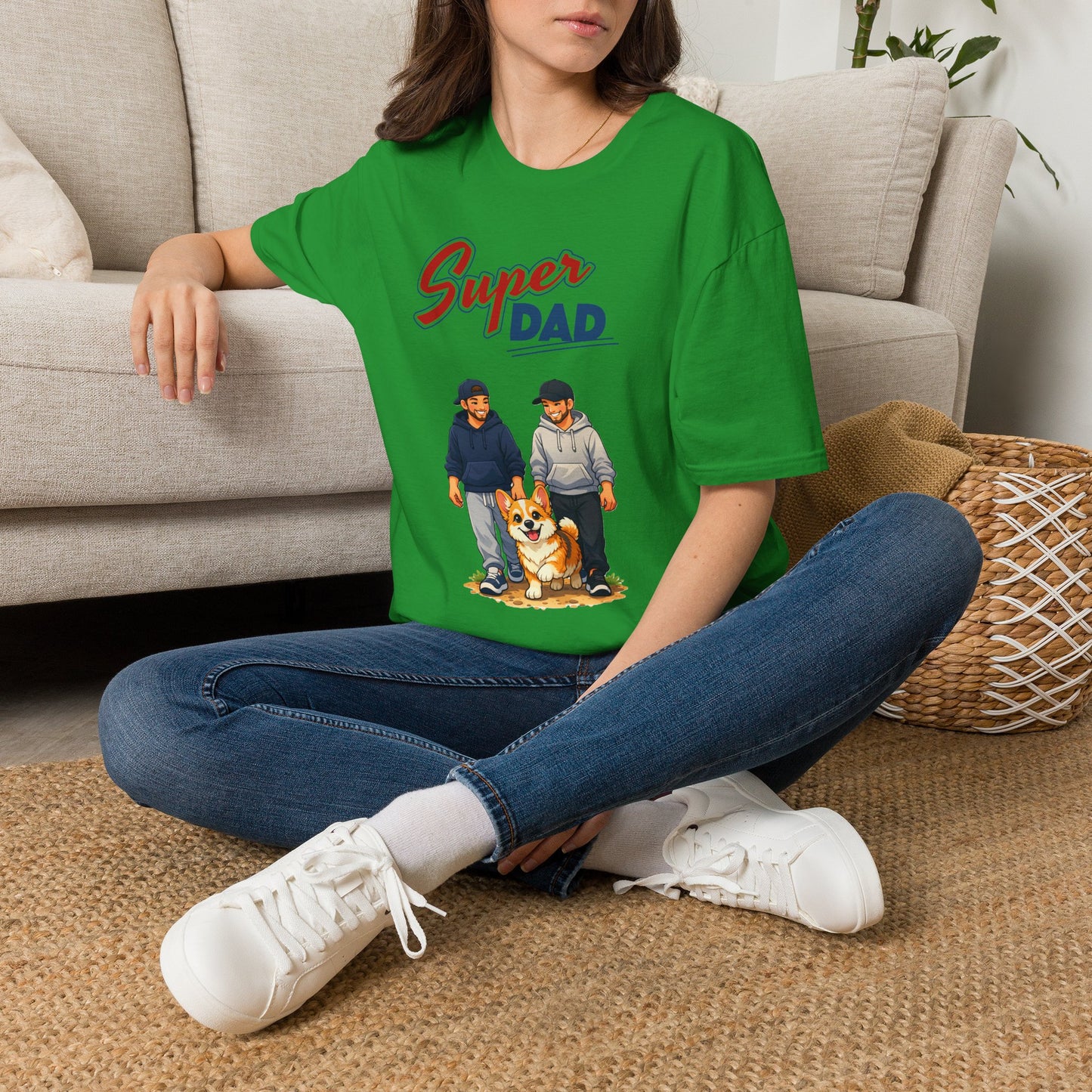 Super Dad Dog T-Shirt — Father & Son Dog Lover Tee Gay