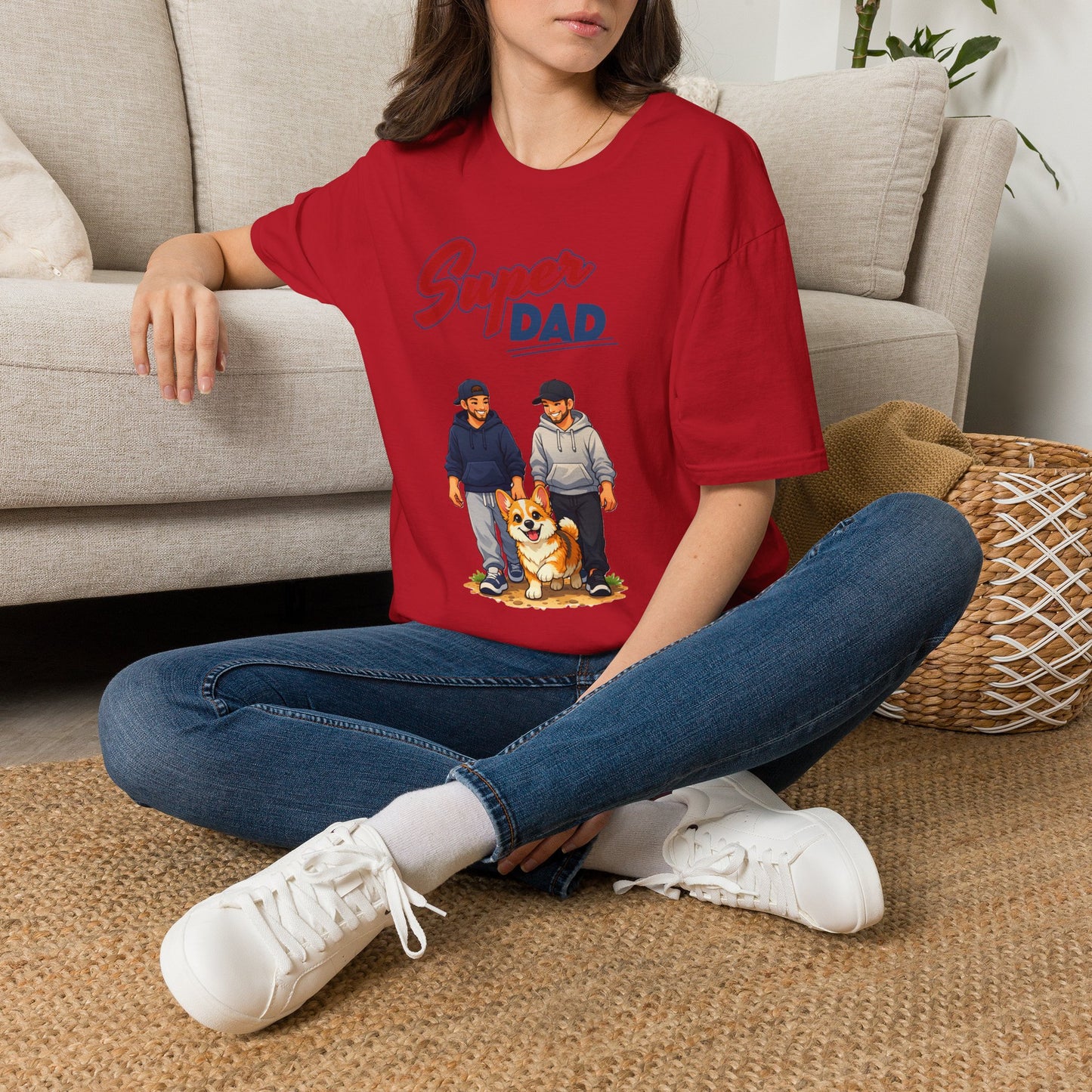 Super Dad Dog T-Shirt — Father & Son Dog Lover Tee Gay
