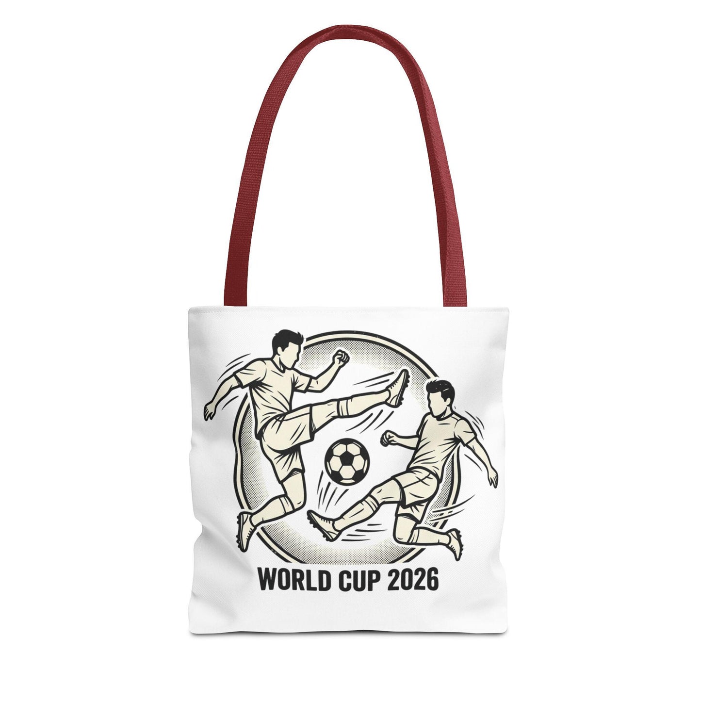 World Cup 2026 Soccer Tote Bag — Vintage Football Players AOP Reusable Bag
