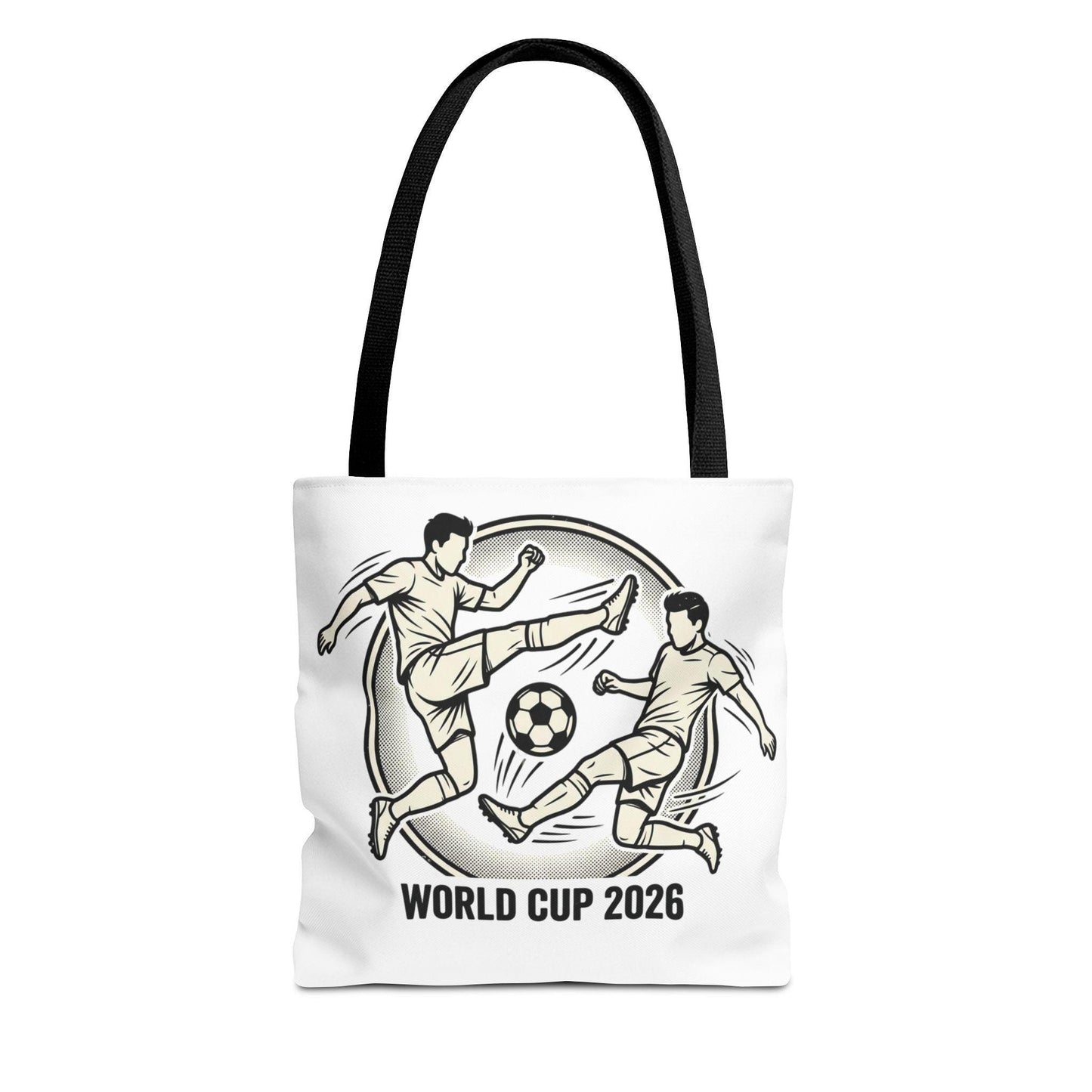 World Cup 2026 Soccer Tote Bag — Vintage Football Players AOP Reusable Bag
