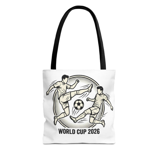 World Cup 2026 Soccer Tote Bag — Vintage Football Players AOP Reusable Bag