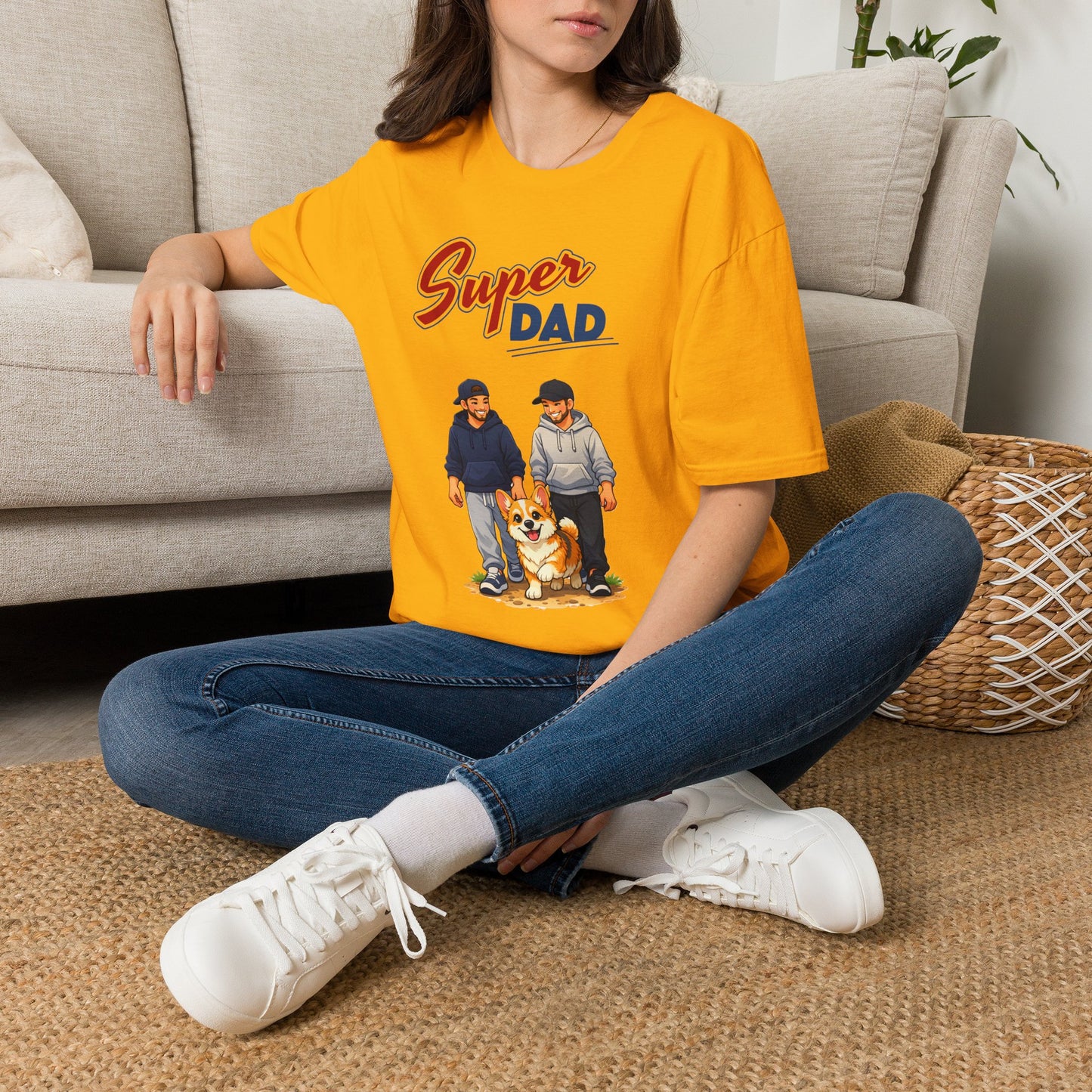 Super Dad Dog T-Shirt — Father & Son Dog Lover Tee Gay
