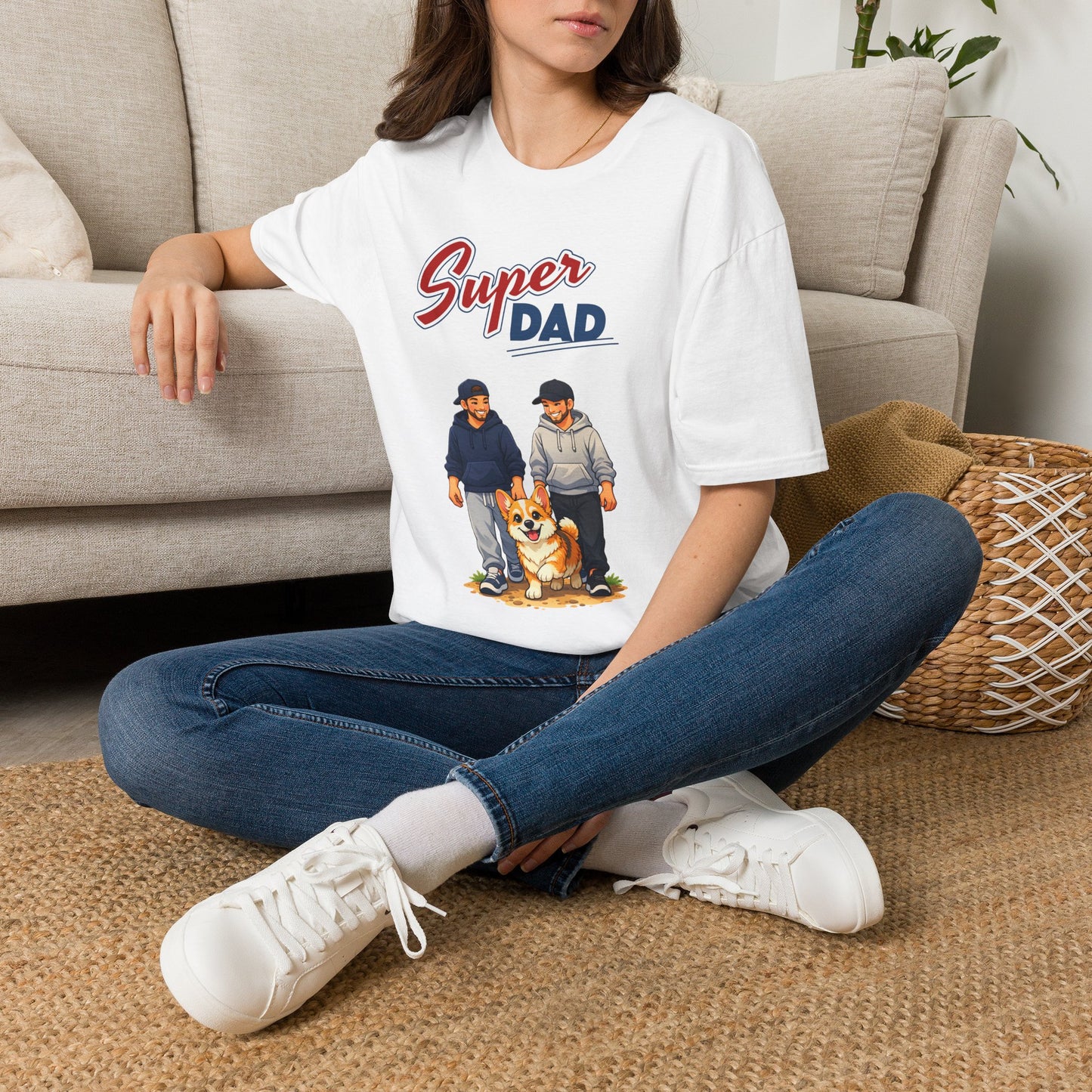 Super Dad Dog T-Shirt — Father & Son Dog Lover Tee Gay