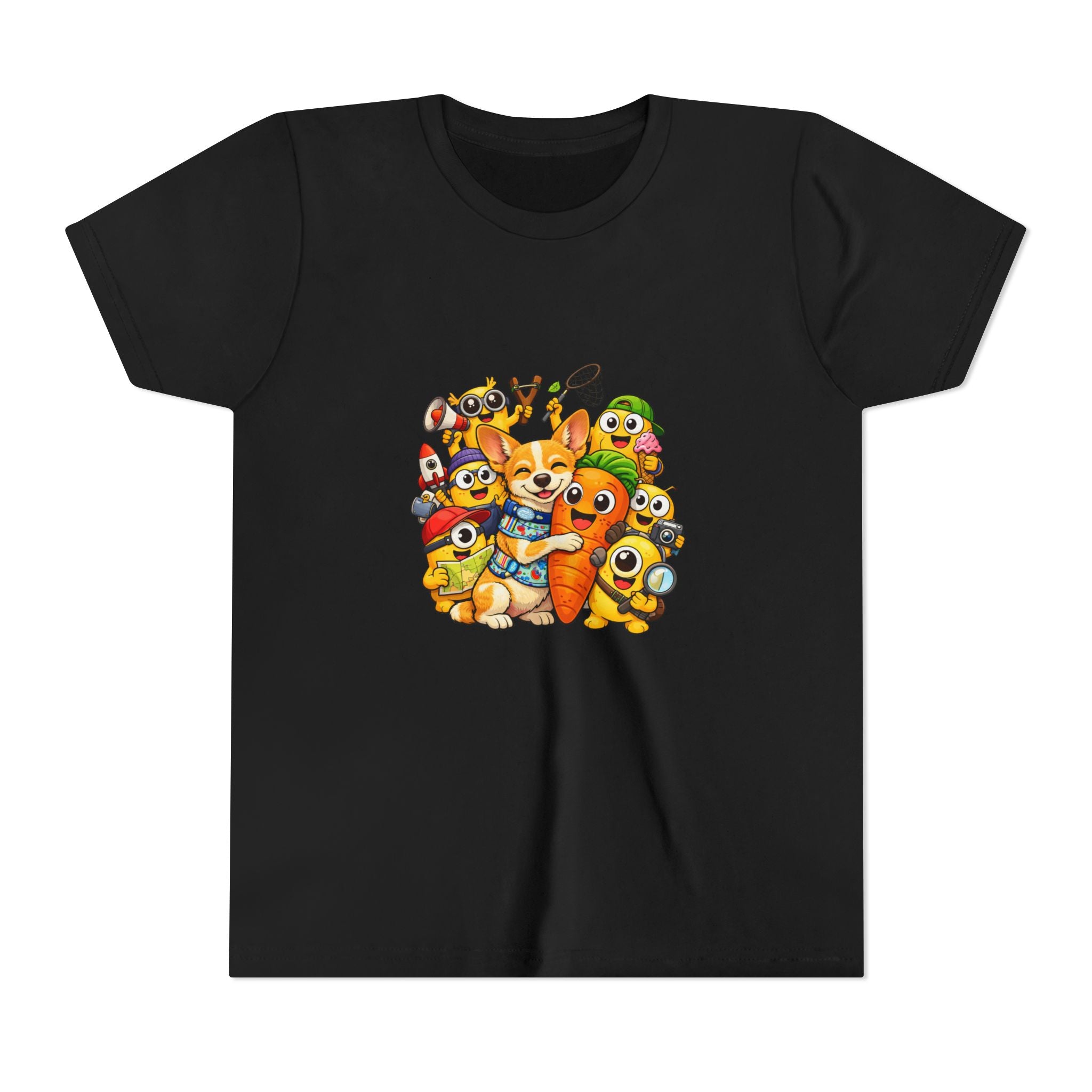 {Cute Animal Squad youth T-shirt with cartoon dog and friends graphic.}
{Kids T-shirt featuring a playful cartoon dog and animal squad design.}
{Cartoon dog and friends youth tee for animal-loving kids.}
{Cute animal graphic youth T-shirt with dog and friends artwork.}
{Soft kids T-shirt featuring a fun cartoon animal squad print.}
{Youth graphic tee with adorable dog and animal friends design.}
{Cute cartoon dog kids T-shirt for everyday casual wear.}
{Animal Squad youth tee with colorful cartoon do