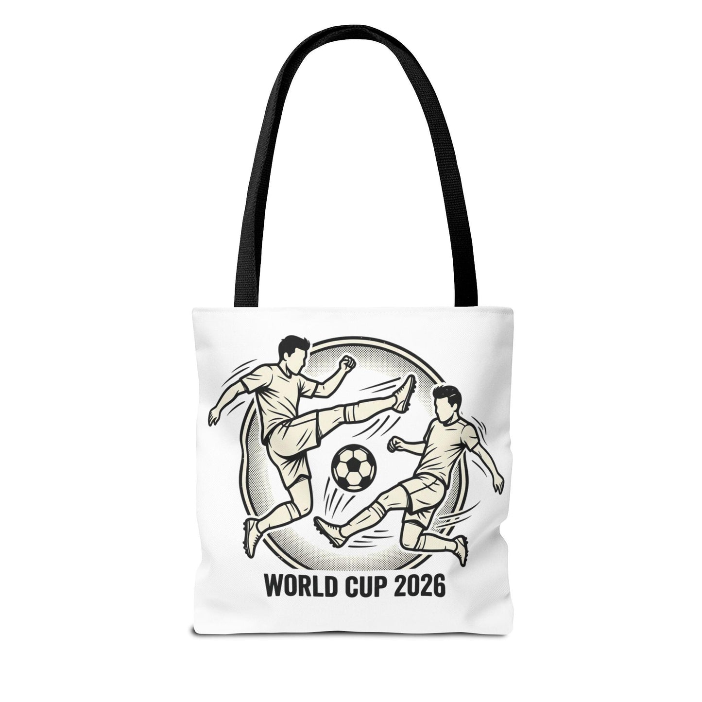 World Cup 2026 Soccer Tote Bag — Vintage Football Players AOP Reusable Bag